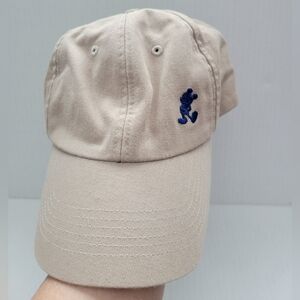 Disney Mickey House Blue Hat Cap Baseball Golf Tan Walt World Adult Embroidery